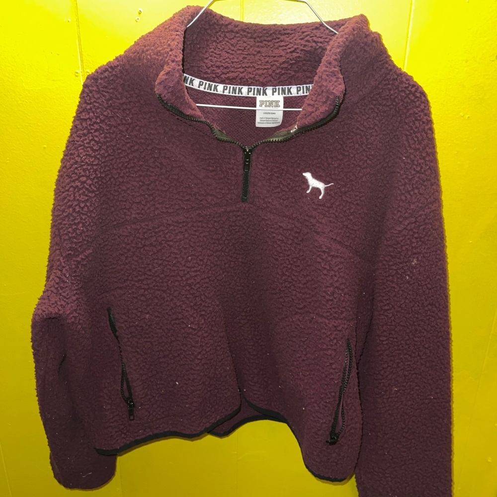 Maroon colored sherpa from PINK